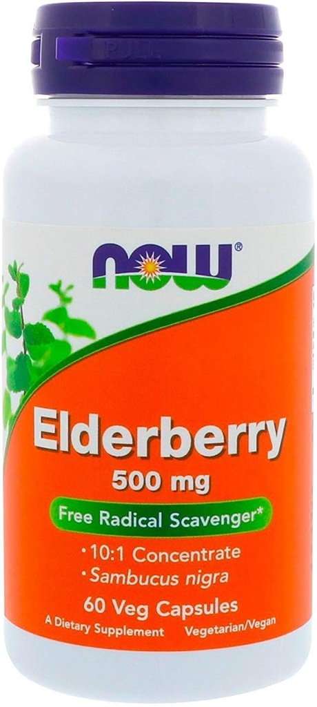 Nyní Potraviny - Elderberry Extract 500 mg 60 víček