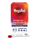 Megared Omega33 Ryba & Krill Oil Supplement 900mg - MegaRed Advanced 4in1, 60 softgels, 2x více Omega33, srdce, kloub, mozek a oko dodatek, červená, 60 Počet