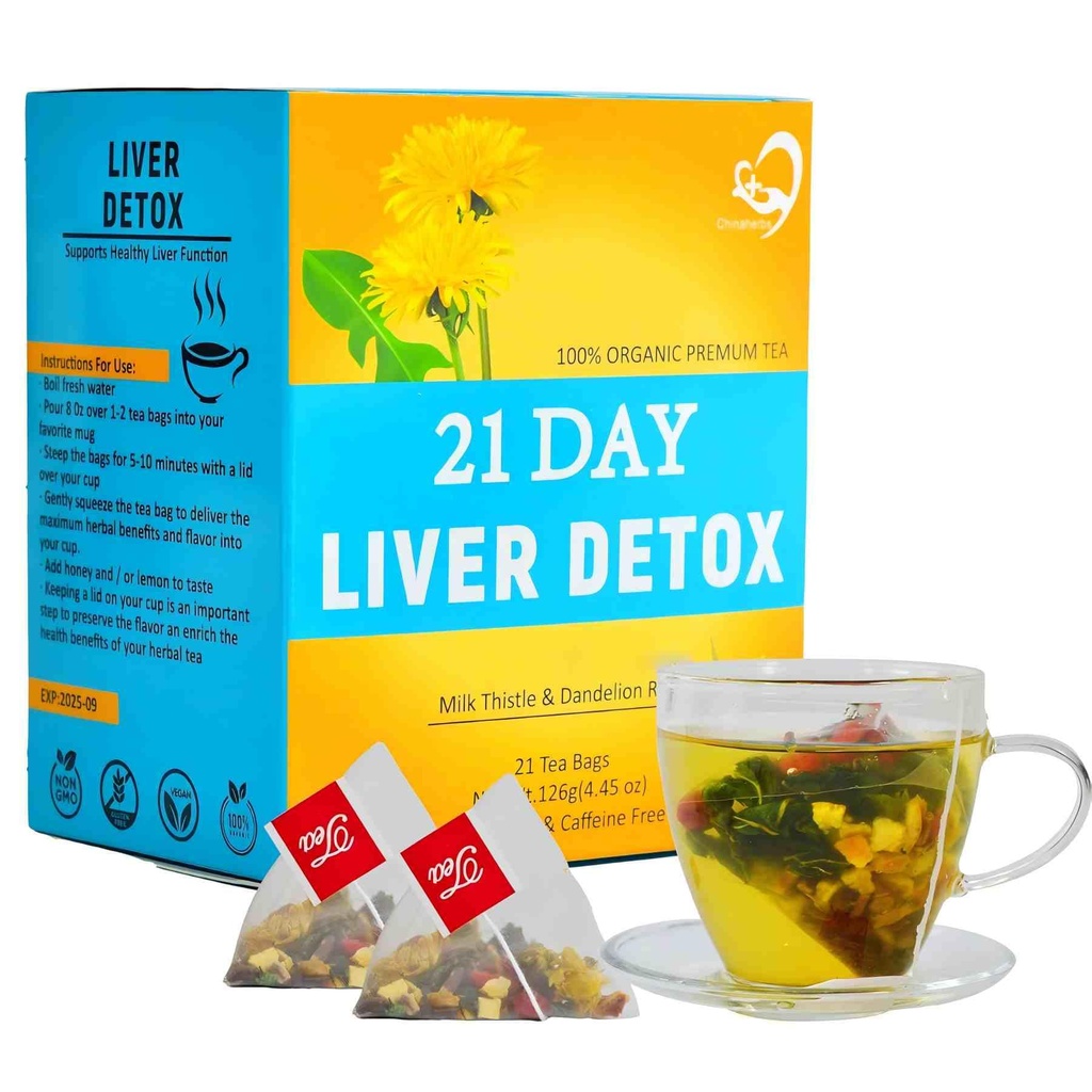 Aromlife 21 Day Mléko Thistle Játra Detox Tea, pro očištění jater a podpůrnou péči, Mléko Thistle Tea s vysokým obsahem Thistle Thistle Játra Detox Mléko Thistle Seed a Licorice Root