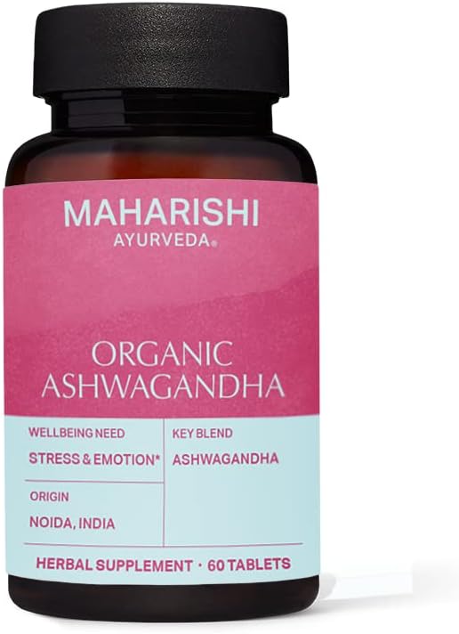 Organic Ashwagandha PHAR124; 60 Bylinných tablet - 500 mg ea. PHAR124; Stress Management ™ PHARM124; Promotes Stamina & Energy