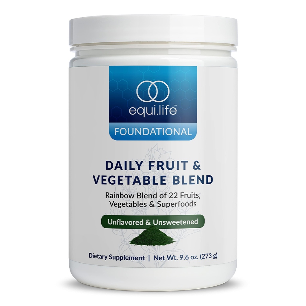 Equilife Daily Fruit & Zeleninové směsi, Superfood Antioxidant dodatek s 22 Organic Fruits & Zelenina, Neochucený, Vitamin C, Vlákna, 9 esenciální aminokyseliny, podporuje energii, 30 Služební Tub
