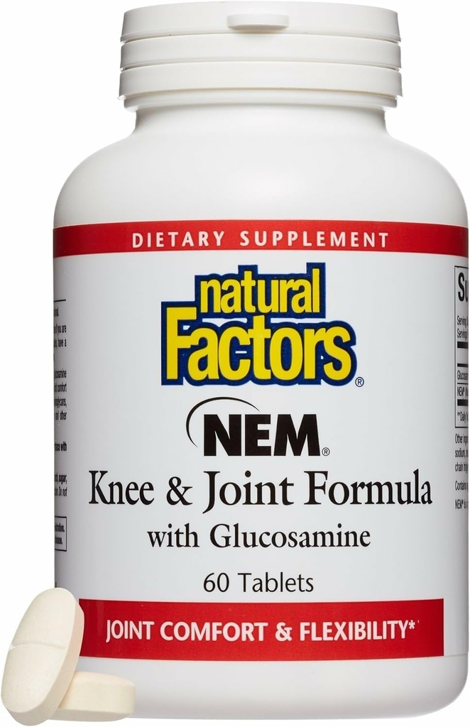 Přírodní faktory, NEM Knee & Joint Formule, Podporuje flexibilitu a pohodlí, 60 Tablet