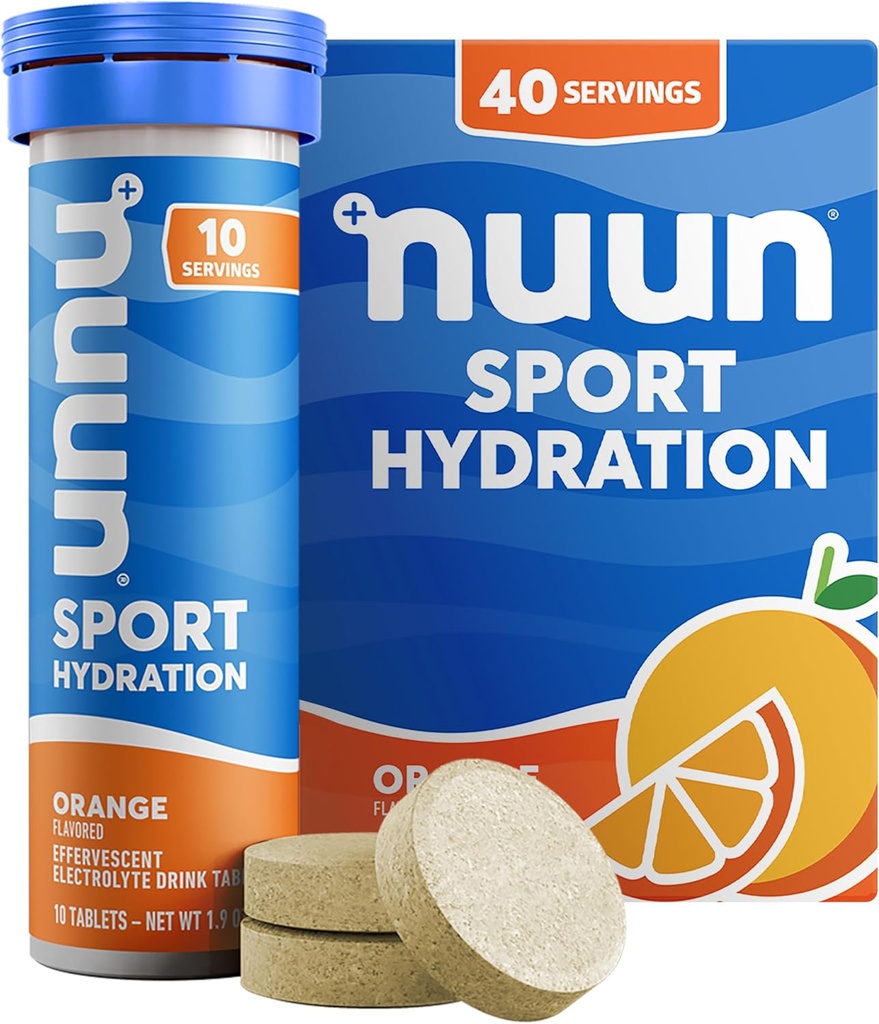 Nuun Sport: Electrolyte Drink Tablety, Orange, 10 Počet (balení po 4)