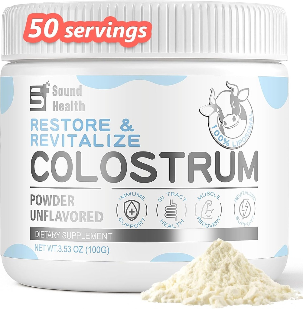 Mlezivo Supplement Powder for people - Organic Bovine Colostrum Supplement for Gut Health, Hair Growth, Beauty, and Imunitary Support - Neochucené (50 Služeb)