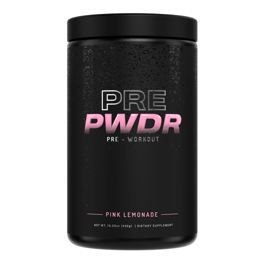 PWDRS Předcvičení prášek, všechny přírodní Pre cvičení pro energii, čerpadlo, Vytrvalost & síla, s kofeinem (Růžová limonáda)
