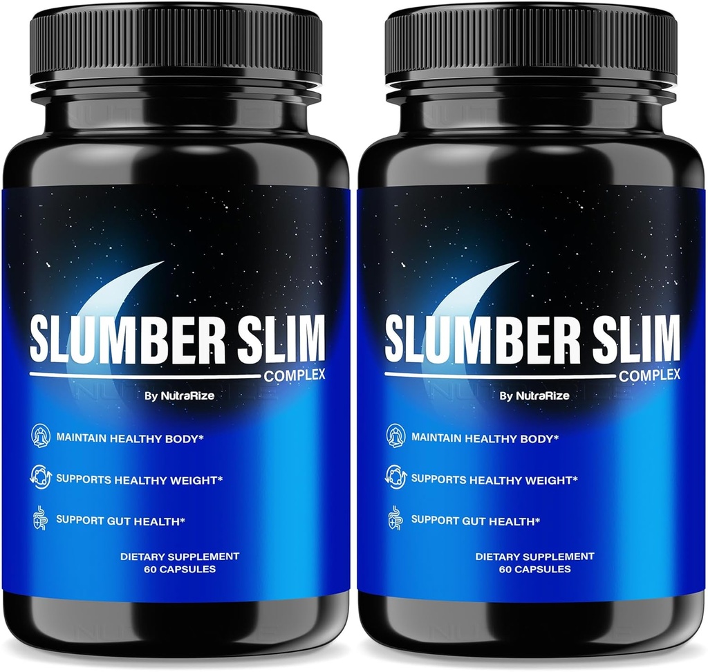 (2 Pack) Slumber Slim Weight Loss, Oficiální SlomberSlim Complex Formule, Všechny přírodní pilulky na podporu fitness a celkové Wellness, Premium Keto Kapsle, Slumber Slim Recenze (120 Kapsle)