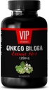 Vitamíny pro mozek a paměť - Ginkgo BILOBA 120MG - Extrakt 50: 1, Gingko biloba komplex, Ginkgo biloba doplňky, Mozková paměť doplňky, Příplatek paměti pro mozek, paměťové pilulky, 1Láhev