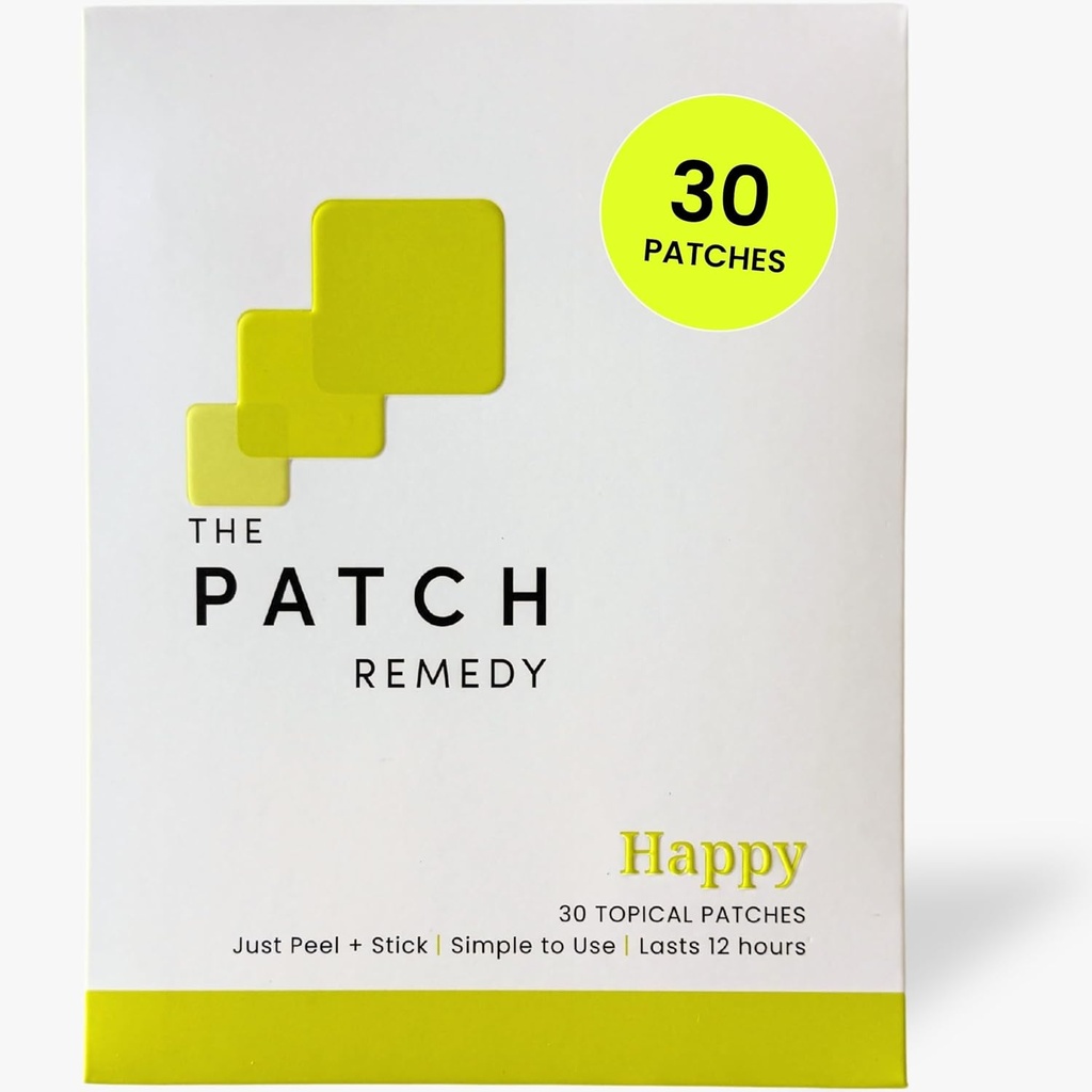 The Patch Remedy Happy Patch S124; 5-HTP, L-Theanine, Rhodiola, Inositol, B6, Vitamin D3 S124; 30 Záplaty