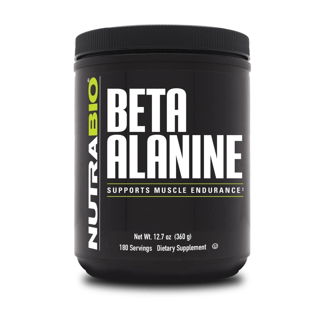 NutraBio Beta Alanine Pre- Workout Dodatek - Beta Alanin Powder - 360g Powder