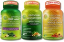Celkový imunitní, hormonální a antioxidační podpůrný balíček pro ženy a muže - Liposomální Glutathione 500mg + Liposomální vitamin C 1500mg + DIM 200mg s BioPerine ® & Crucipean Whole Foods - Vegan & Non- GMO