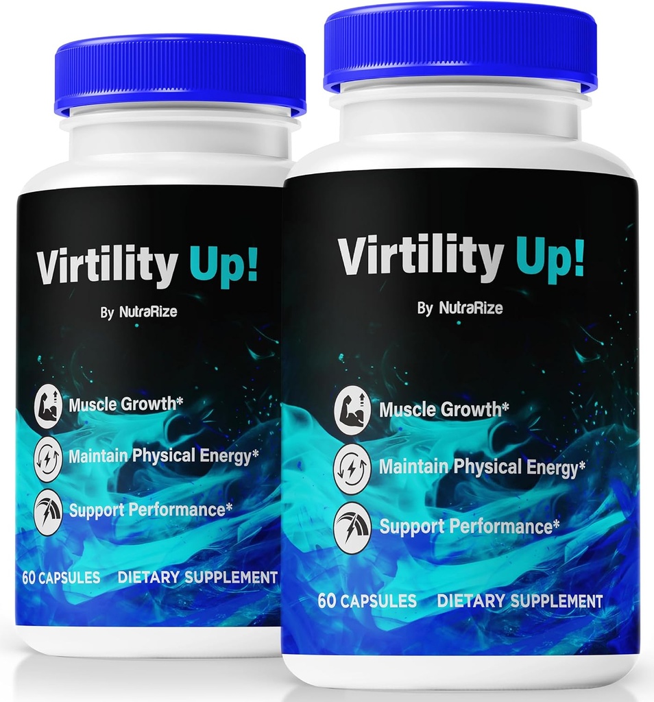 (2 Pack) Virility Up pilulky, Oficiální VirityUp pro muže, Podporuje energii, Stamina a výkon, Všechna přírodní podpora pro celkové Well- Bytí, Mužské kapsle Review, Premium Formule (120 Kapsle)