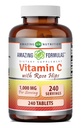 Úžasný vitamín C s doplňkem Rose HIPS 124; 1000 Mg CLAS124; 240 tablet CLAS124; Non- GMO CLAS124; gluten- Free CLAS124; Made in USA