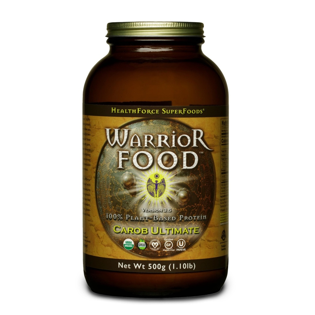 ZDRAVÍ SUPERFOODS Válečný potravní protein Powder - Carob Flavor - 500 gramů