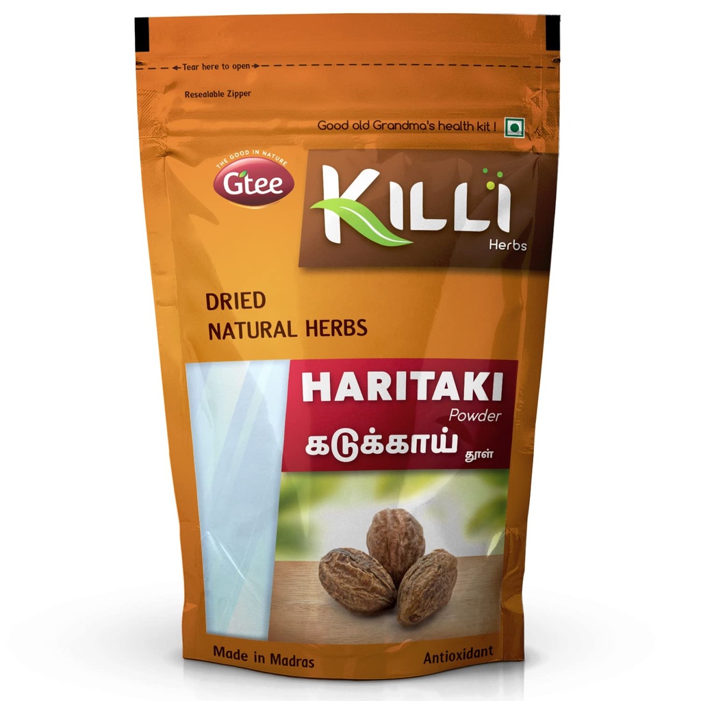 KILLI Haritaki S124; Kadukkai S124; Myrobalan S124; Karakkaya S124; Terminalia chebula S124; Harad Powder, 100g