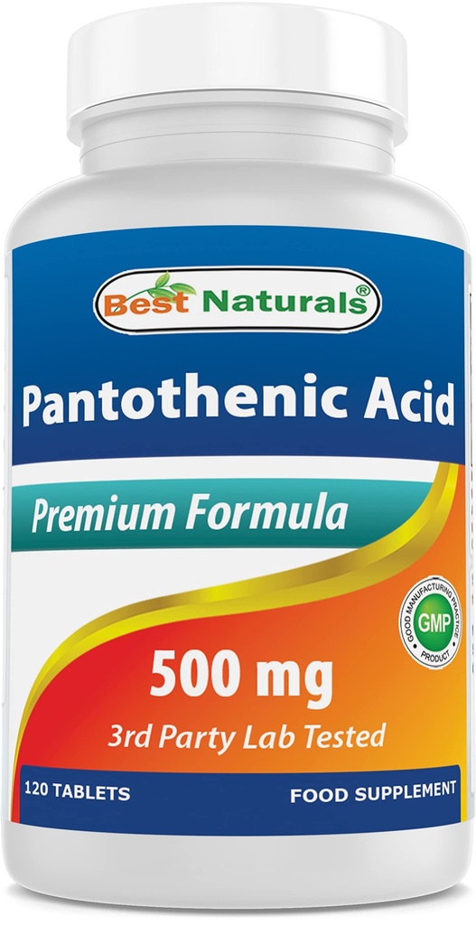 Nejlepší naturals Pantotenová kyselina 500 mg 120 tablet