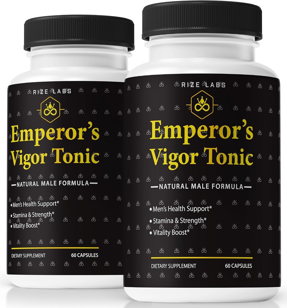 rize laboratoře (Balení 2 císařova Vigor Tonic pro muže, All- Natural Muž Formule, Původní dodatek k podpoře celkového zdraví a výkonnosti, Oficiální recenze (120 Kapsle)