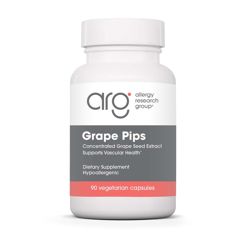 Alergie Výzkumná skupina Grape Pips - Grape Seed Extract, Proanthocyanidins, Polyfenoly, Bylinný dodatek, Organic, 300mg Kapsle - 90 Počet