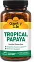 Country Life - Přírodní tropický papája enzym - 500 Žvýkačky