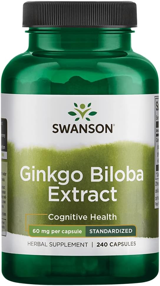 Swanson Ginkgo Biloba Extract 24% 60 miligramů 240 tobolek