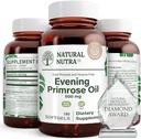 Natural Nutra Večerní Primrose olejový dodatek z mastné kyseliny, pomáhá překonat bolest těla, Nerve zdraví, Podporovat hearth zdraví & kůže Clarity, pomáhá snížit stravitelný nepohodlí, 500 mg, 180 Softgel