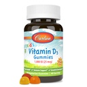 Carlson - Kid 's Vitamin D3 Gummies, 1000 IU (25 mcg), Bone Health & Imunity Support, Growth & Development, Vitamin D Gummies, D3 Gummy Vitamíny, Přírodní ovocné příchutě, 60 Vegetariánské gumy