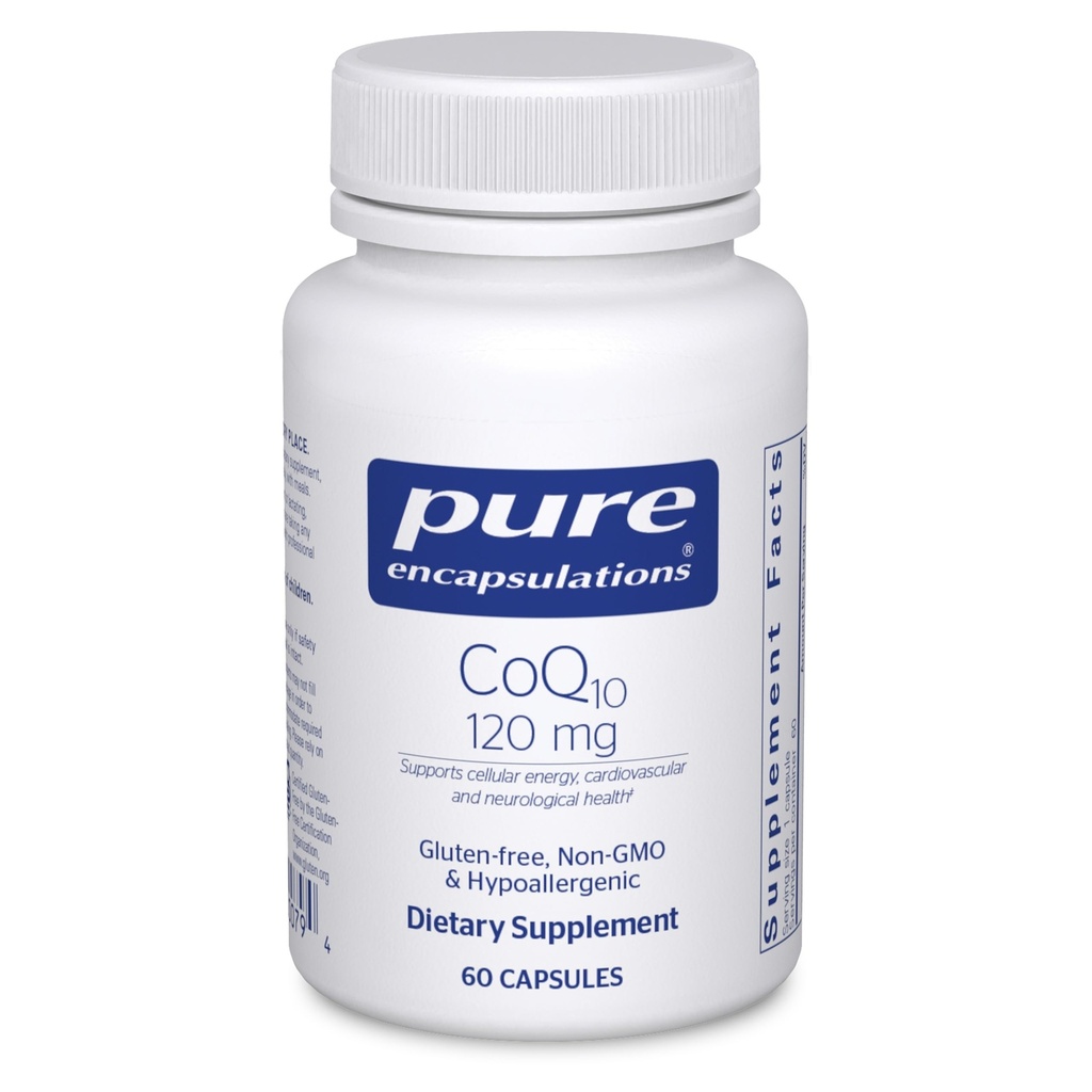 Čisté enkapsulations CoQ10 120 mg - Coenzym Q10 Supplementary for Heart Health, Energy, Antioxidants, Brain & Memory Health - Cellular Health, Cognition & Cardicular Support * - 60 Kapsle