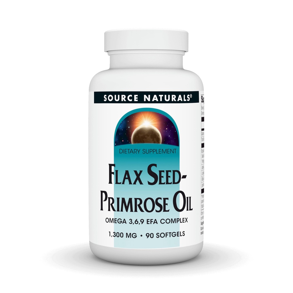 Zdroj Naturals Flax Seed- Primrose Oil, Omega 3.6,9 EFA Complex, 1300mg - 90 Softgels