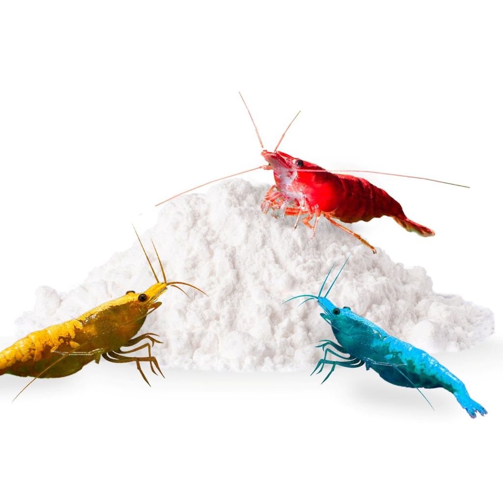 Sungrow Shrimp vápník bílý prášek, podporuje zdravé slupky, zlepšuje barvu Shell, růst a sílu, zvyšuje kvalitu vody, Chovná podpora, esenciální minerální pro sladkovodní krevety, 1.8 oz