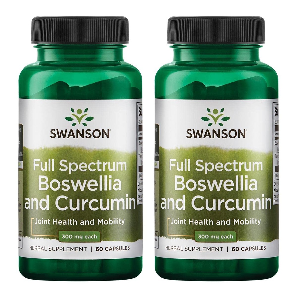 Swanson Full Spectrum Boswellia & Curcumin Natural Wellness Formule - (60 Kapsle) (2 balení)