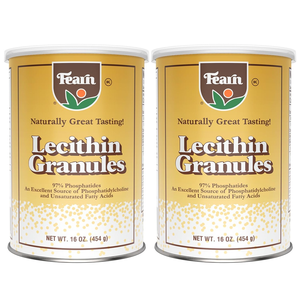 Krmivo přírodní potraviny Soy Lecithin Granules - Emulgátor tuku s esenciální výživou pro zdraví, zlepšuje texturu koláče, Chleba & DIY Gummies, 16 Oz (balení po 2)