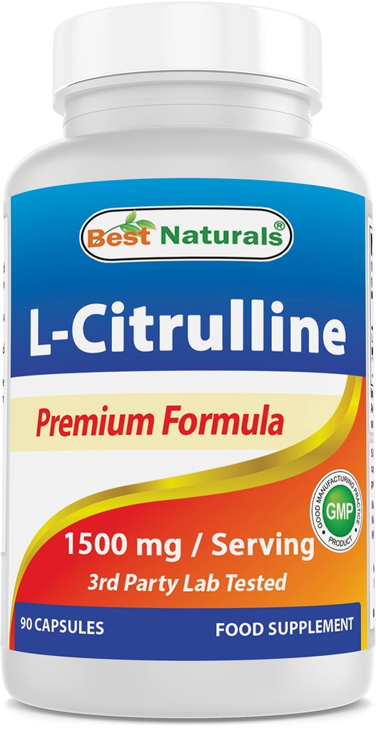 Nejlepší Naturals L- Citruline Kapsle - 1500mg / Serving - Non- GMO - Gluten Free - 90 Kapsle (90 Počet (Balení po 1))