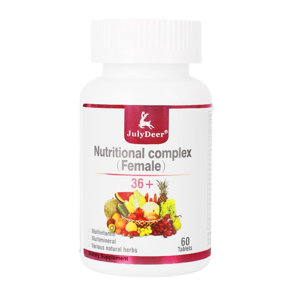 Jeden denně multivitamin pro ženy - Kompletní multiminerální a multivitamin s vitaminem A, C, D, E a B- komplex, zinek a více vitaminů pro imunitu, energii, vlasy, kůži a nehty - 60 tablet