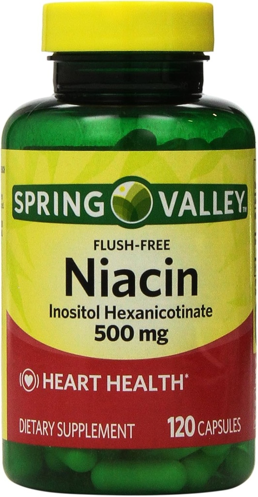 Spring Valley - Flush Free Niacin (B-3) 500 mg, 240 tobolek (2 lahve 120)