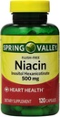Spring Valley - Flush Free Niacin (B-3) 500 mg, 240 tobolek (2 lahve 120)