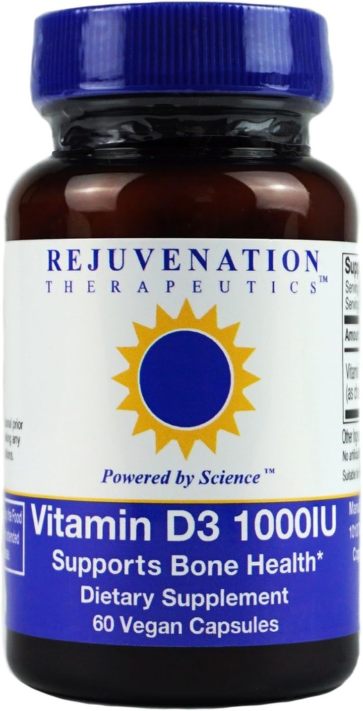 Omlazovací terapeutika Vitamin D3 - Podpora zdraví kostí (60 Vegan Kapsle)