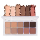 BINGBRUSH 10 Barvy Brown Eyeshadow Palet, Teplo Toned High Pigmented Matte Eyeshadow, Natural Neutrální Eyeshadow Ultimate make-up Paleta, Vibrační make-up Palety Kit