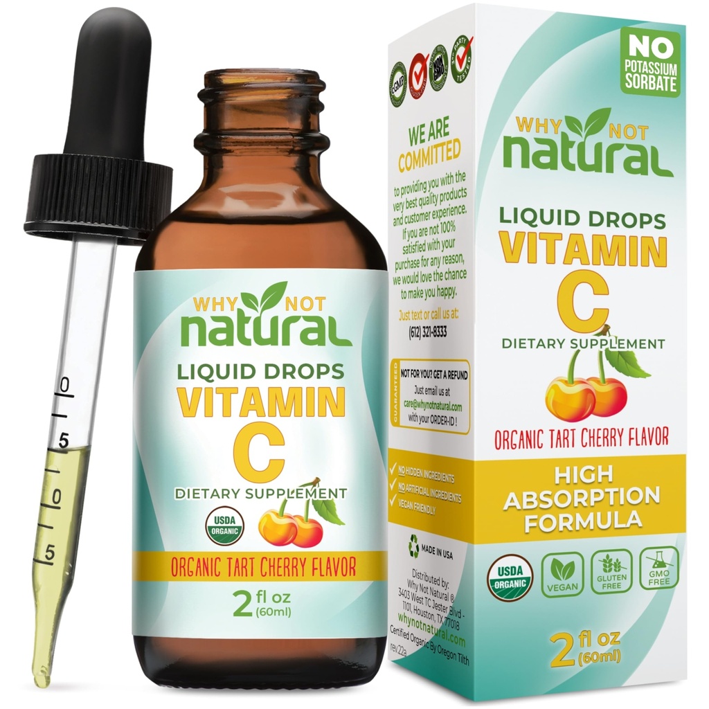 Proč ne přírodní organické tekuté vitamíny C Kapky dodatek