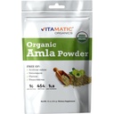Vitamatic Certified USDA Organic Amla Berry Powder - 1 LB (16 oz) Amalaki CZ124; bohaté na přírodní vitamín C & Antioxidanty CZ124; Podporuje imunitní zdraví CZ124; Gluten- Free, Non- GMO, Kosher