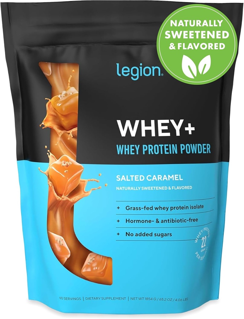 LEGION Syrovátka + syrovátka bílkovinná izolát z travnatých prasat - syrovátka bílkovinná izolát prášek s nízkým obsahem kalorií, non- GMO, bez cukru, laktóza a gluten zdarma, všechny přírodní protein prášek pro muže a ženy (60 Služeb)