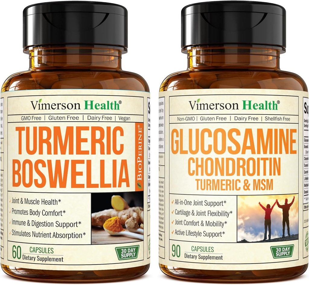 Dodatek k kurkuminám s boswellií Serrata Extract & Glucosamine Chondroitin MSM a dodatek k kurkumě