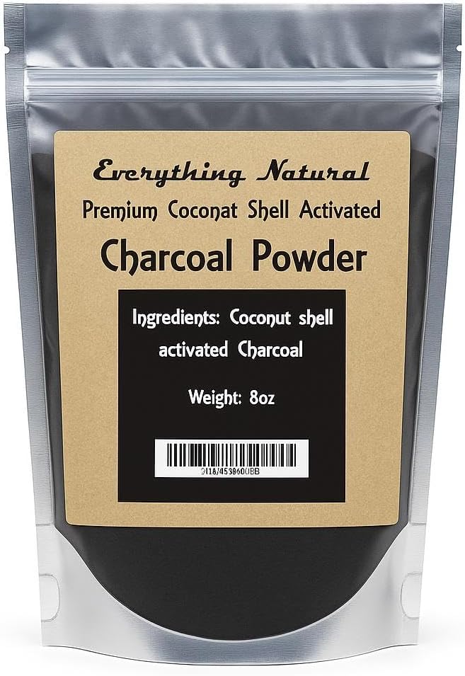 Extra velký aktivovaný Charcoal Powder. Potravinářský stupeň, Umožňuje plyn & Bloating, Přírodní bělidlo zubů, Omlazuje pleť, podporuje přírodní detoxikace získané z kokosové skořápky