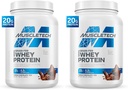 MuscleTech Grass Fed Whey Protein Powder for Muscle Gain, Growth Hormon Free, Non- GMO, Gluten Free, 20g Protein + 4.3g BCAA, Triple Chocolate, 1,8 lbs (Balení po 2)