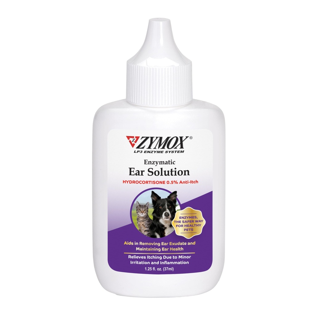 ZYMOX Enzymatický ušní roztok s 0, 5- Procento hydrokortizonu, pro psa a kočku, 1, 25 oz