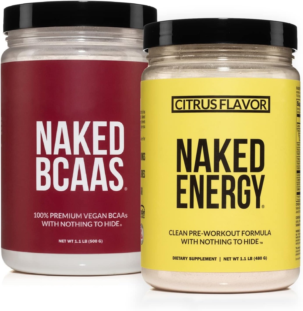 NAKED Vegan Energy and Performance Bundle Citrus Energy BCAAS aminokyseliny Powder