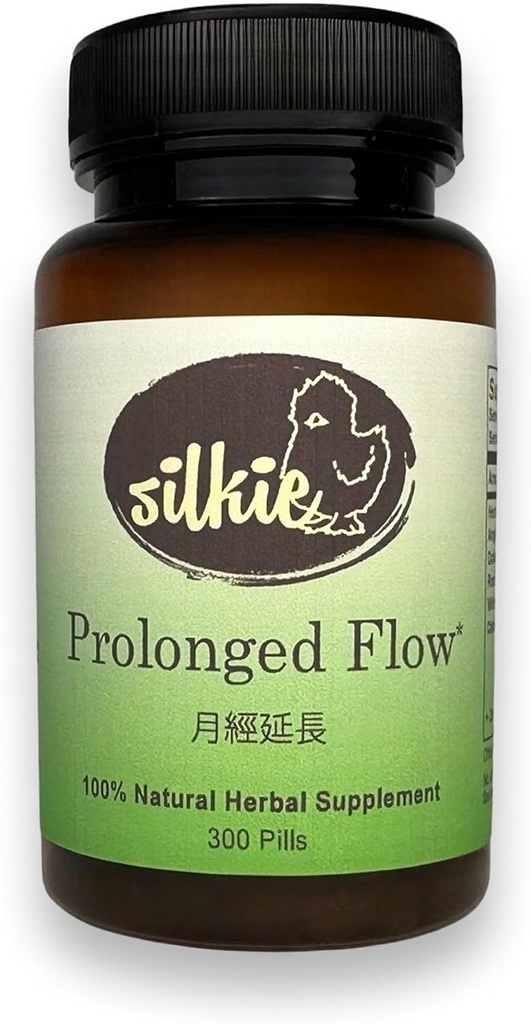 Silkie prodloužené Flow Dodatek - Hormonální Balance Podpora, Snížení a reguluje Menstruační cyklus, Hot Flashes & Night Sweats Relief, 300 Počet