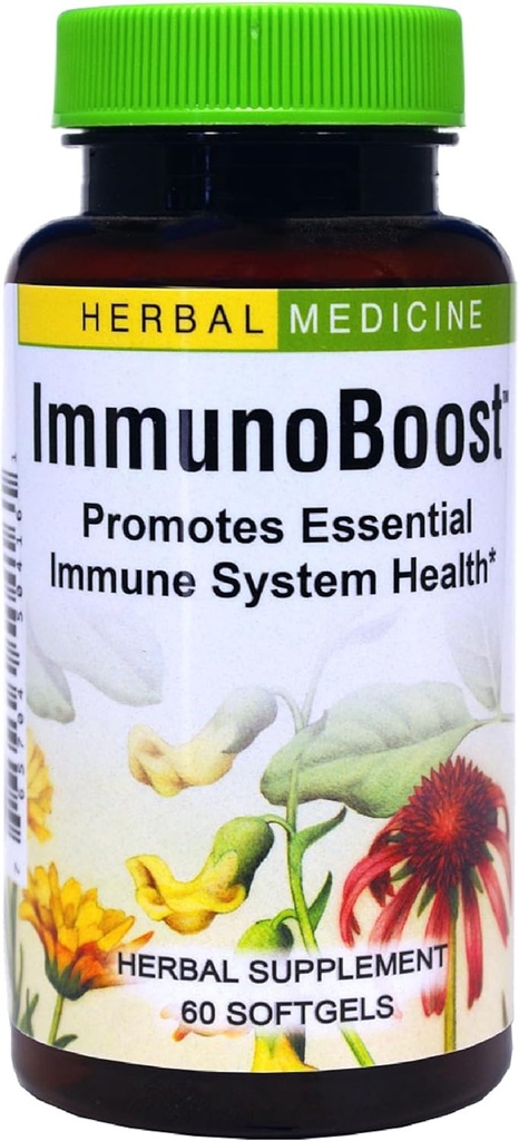 Byliny Etc. Immunoboost - Bylinný doplněk pro podporu imunitního systému - Imunitní zdravotní podpora s Echinacea Angustifolia, Astragalus & Calendula - Bezlepkové - 60 Softgels (60 Služeb)