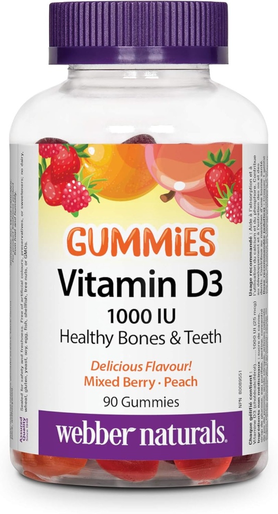 Webber Naturals Webber Natruals Vitamin D3, 1000 Iu 90 Počet