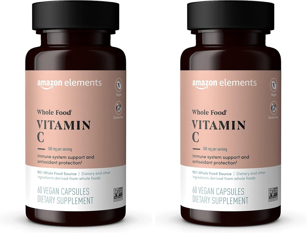 Elements Whole Food Vitamin C, 60 Kapsle (Balení po 2)