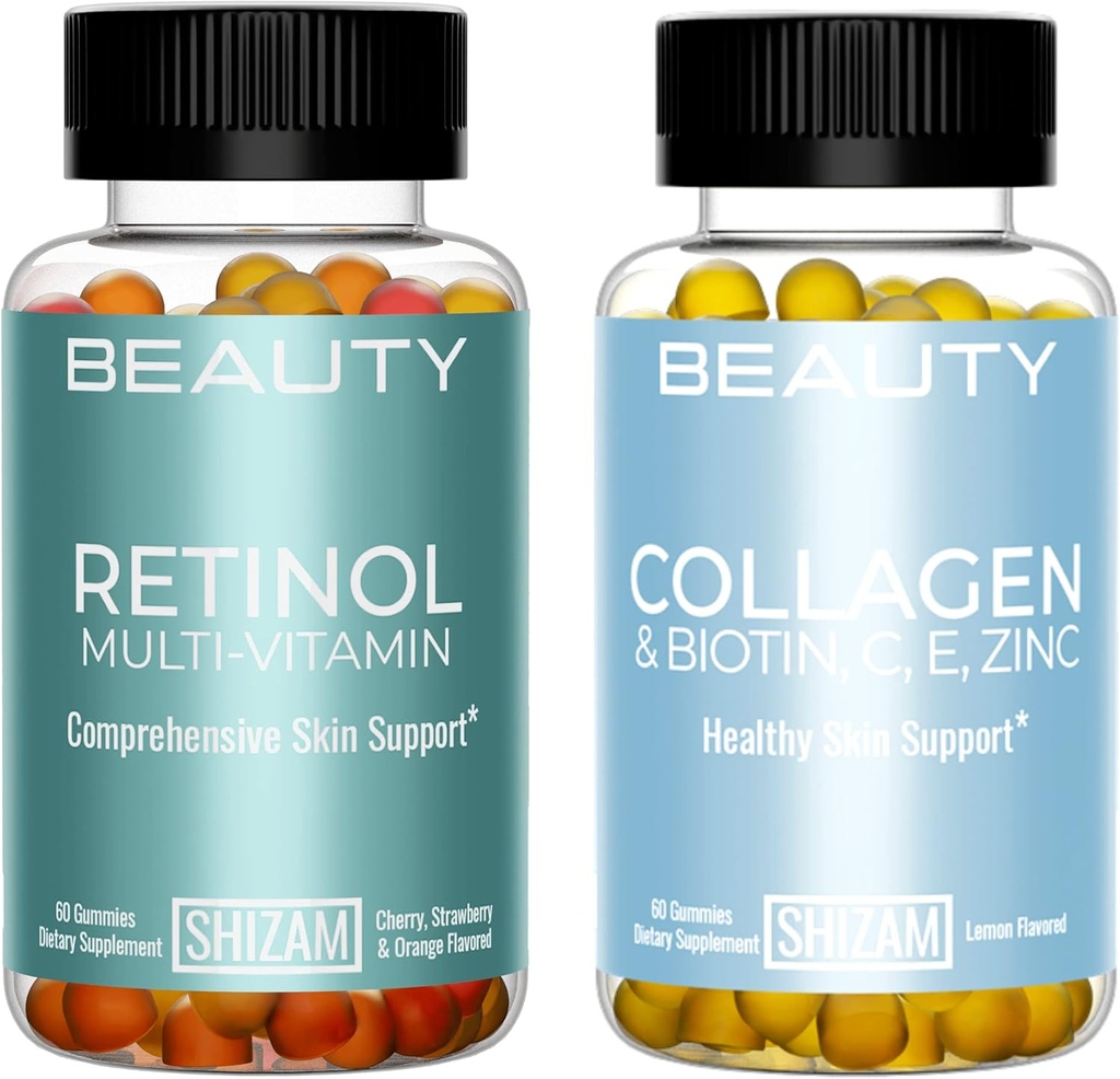 SHIZAM Retinol Multi- Vitamin & kolagen w Biotin Gummies in Combo