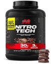 Muscletech Whey Protein Powder (Mléčná čokoláda, 4 libry) - Nitro- Tech Ultimate Muscle Building Formule with Syley Protein Isolate - 30g proteinu, 3g Creatine & 6.8g BCAA - Balení May Vars